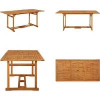 vidaXL Mesa de comedor para jardín, 180x90x75 cm, madera maciza de acacia - Mesa de comedor - Mesas de comedor - Mesa de madera - Mesas de madera