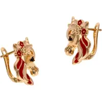 Mymo Pendientes oro / rojo