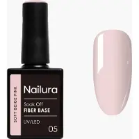 Nailura Base De Esmalte De Uñas Fiber Base Soft Beige Pink 10 Ml