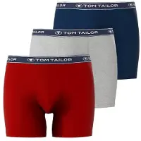 Tom Tailor Calzoncillo boxer azul oscuro / gris moteado / rojo / blanco