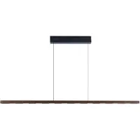 Immax NEO MADEIRA, luminaria lineal de madera de nogal, 157 cm, regulable con sensor