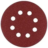 IMPERIAL ABRASIVI Discos de lija perforados con sistema de sujeción por velcro para pulidoras orbitales, diámetro 125 mm, grano 180, paquete de 100 unidades.