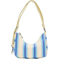 Núnoo Palma Canvas Blue Stripes Talla: OS | Bolsos de Mano Outlet | Mujer | Azul