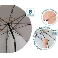 OEM Parasol de aluminio para jardín, con varillas, de 220 cm de diámetro y protección UV 50+, en color rosa