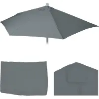 OEM Soporte de repuesto para sombrilla semicircular de 270 cm - Protección UV 50+ - Color antracita