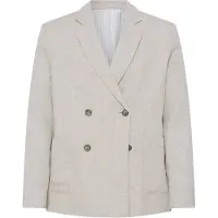 Casual Friday Chaqueta tipo saco para negocios ' CFEdlund Linen ' beige moteado