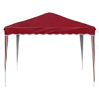 vidaXL Tienda de campaña pop-up para fiestas, 288 x 288 x 245 cm, color burdeos, tela Oxford
