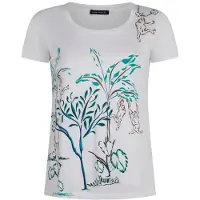 River Woods Crew Neck Tee Ss + Deco Off White Talla: XS | Camisetas de Seda Outlet | Mujer | Blanco