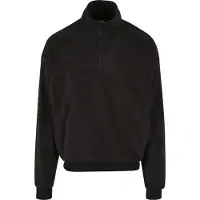 Urban Classics Basic Polar Fleece Troyer Black Talla: M | Jerséis cuello Alto Outlet | Hombre | Negro
