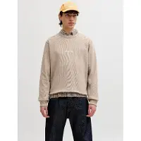 Jack & Jones Sudadera 'JORNorrebro' beige / blanco