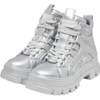 Buffalo Botines con cordones 'Aspha' plata