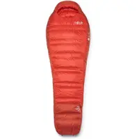 Rab - Alpine -12C / 10F - Saco de dormir de plumas size Regular Wide - Body Size: 185 cm, dark horizon /rojo