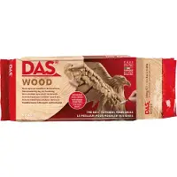 DAS Pasta moldeable Wood de 350g, a base de agua y con fibras de madera, ideal para escultura y restauración