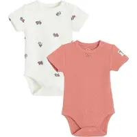 Cool Club Pijama entero/body salmón / blanco