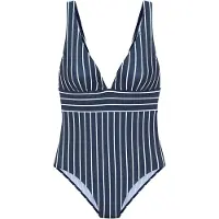 s.Oliver Traje de baño azul oscuro / blanco