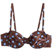 Next Top de bikini azul paloma / chocolate
