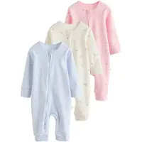 Next Pijama beige / azul claro / rosa claro / blanco