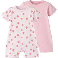 TWO SOON Pijama verde / rosa / rosa pastel / granadina