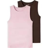 TWO SOON Camiseta térmica marrón oscuro / rosa