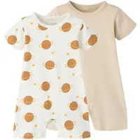 TWO SOON Pijama kitt / caramelo / naranja / blanco