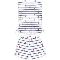 Gisela Pijama navy / rojo / offwhite