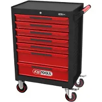 Ks Tools , carro de herramientas ECOline, color negro/rojo, con 7 cajones