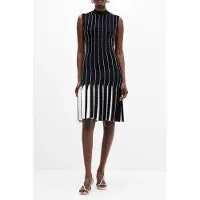 French Connection Mari Slvlss Pleated Dress Blackout Winter Whit Talla: XS | Vestidos Midi Outlet | Mujer | Negro