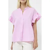 French Connection Sindey Cotton Half Placket Shi Violet Pink Talla: XL | Blusas Outlet | Mujer | Rosa