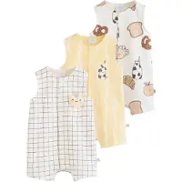 Next Pijama entero/body marrón / amarillo claro / negro / blanco