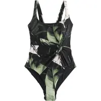 Next Bañador moldeador verde / negro / blanco