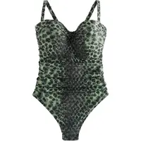 Next Traje de baño oliva / menta / negro