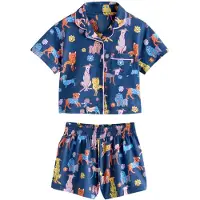 Next Pijama navy / amarillo / lila / naranja oscuro