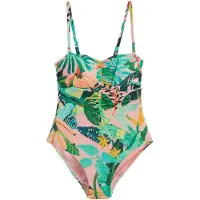 Next Bañador moldeador turquesa / verde / naranja / coral