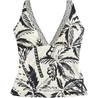 Next Top de tankini negro / blanco