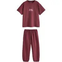 Next Pijama rosa / borgoña