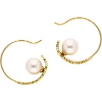 IZIA Pendientes oro / verde / blanco perla