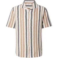 INDICODE JEANS Camisa 'Kilauea' camelo / ecru / negro