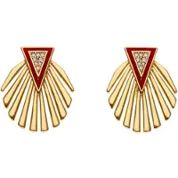 IZIA Pendientes oro / rojo