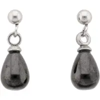 Usha WHITE LABEL Pendientes negro / plata