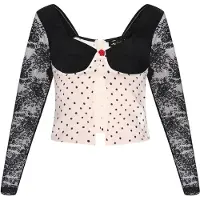 Mymo Blusa 'Party' negro / offwhite