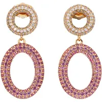Usha Pendientes oro rosa / lila / blanco