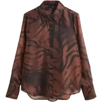 Next Blusa marrón / negro
