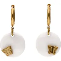 GRASSLAND Pendientes oro / blanco