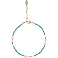 IZIA Pulsera turquesa / oro / blanco