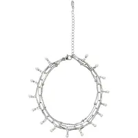 IZIA Pulsera plata / blanco perla