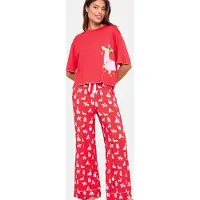 Lipsy Pijama rosa pastel / rojo / blanco