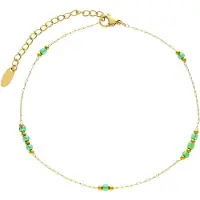 Usha Pulsera oro / verde hierba