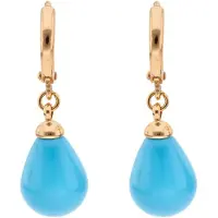 IZIA Pendientes turquesa / oro rosa