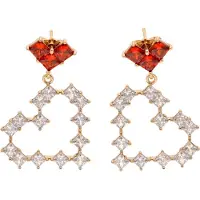 Mymo Pendientes rojo / blanco