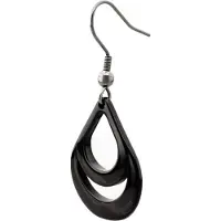 Usha WHITE LABEL Pendientes negro / plata